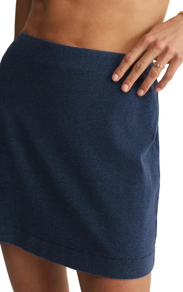 Z Supply Gail Jersey Denim Mini Skirt