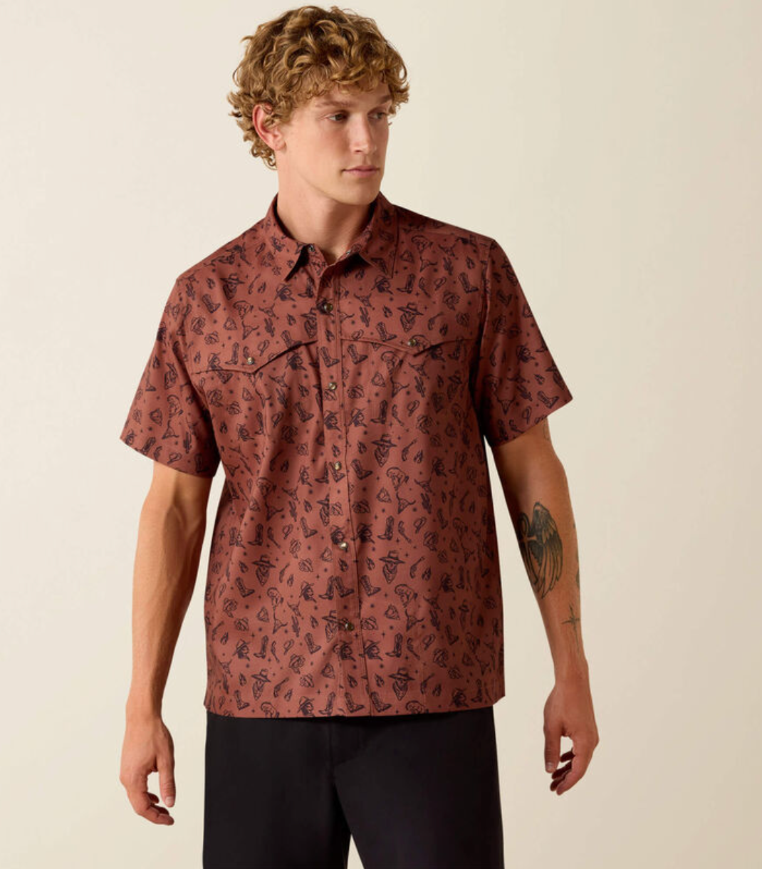 Printed VentTEK Western Yoke Short Sleeve