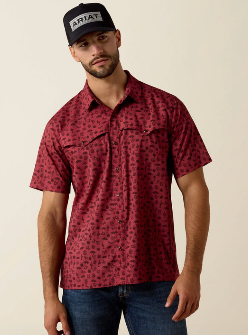 Printed VentTEK Western Yoke Short Sleeve