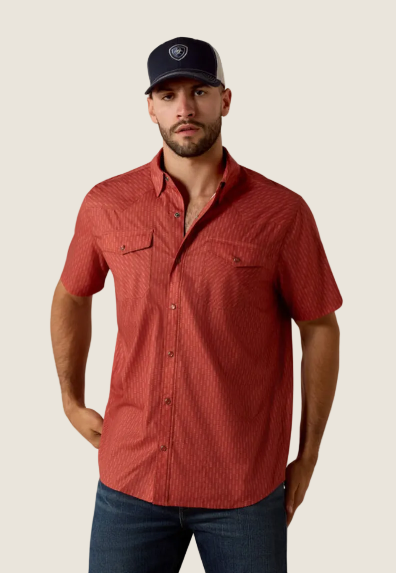 Ariat Men's Printed VentTEK Western Fitted Short Sleeve