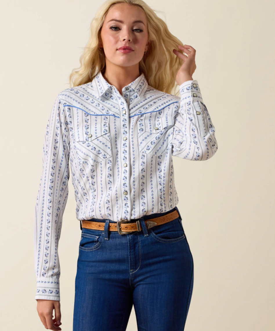 ARIAT Women's Grace Western Pearl Snap Long-sleeve Shirt