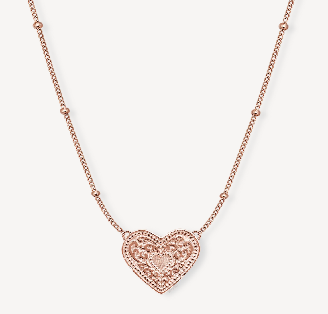 SpurWest Ultra Mini Belt Buckle Necklace (Audrey Heart)