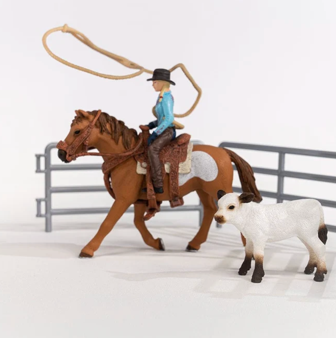 Team Roping Cowgirl Play Set