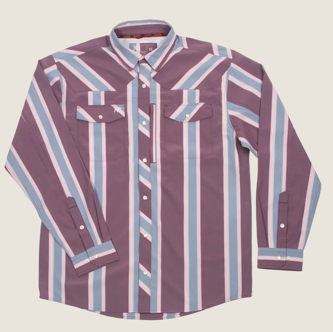 AG-Gear Men's Button Down Shirt - Bold Stripe Pennant