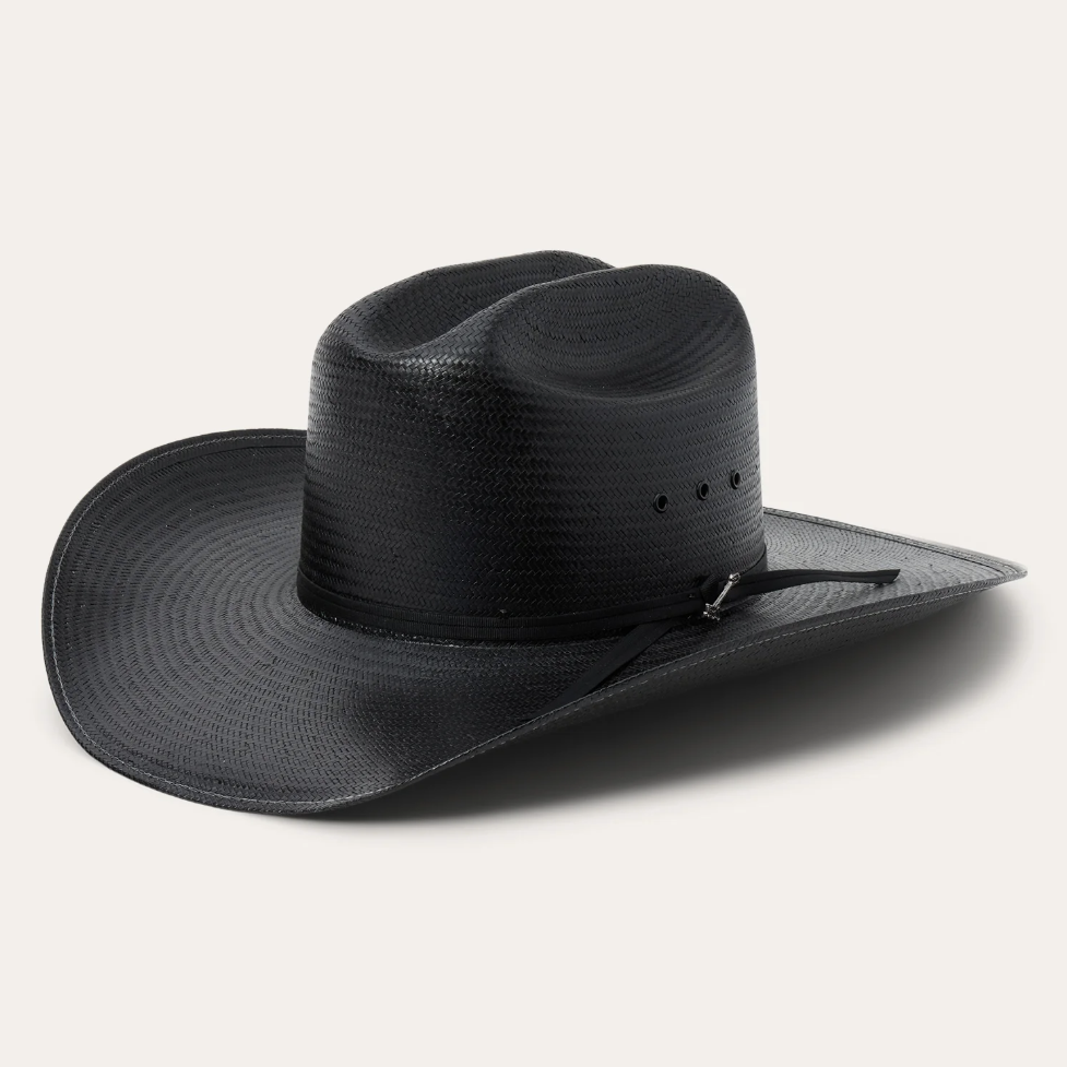 Stetson Coal Mine Black Straw Cowboy Hat