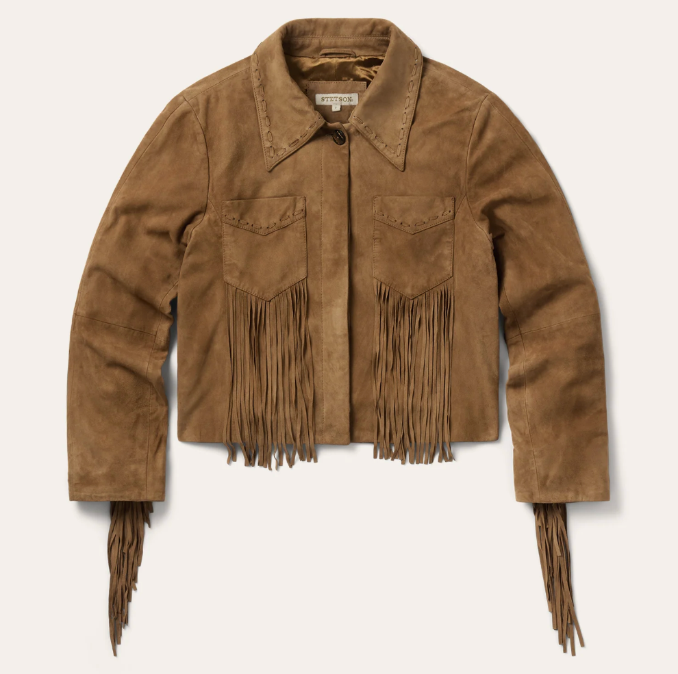 Stetson Cropped Suede Fringe Jacket
