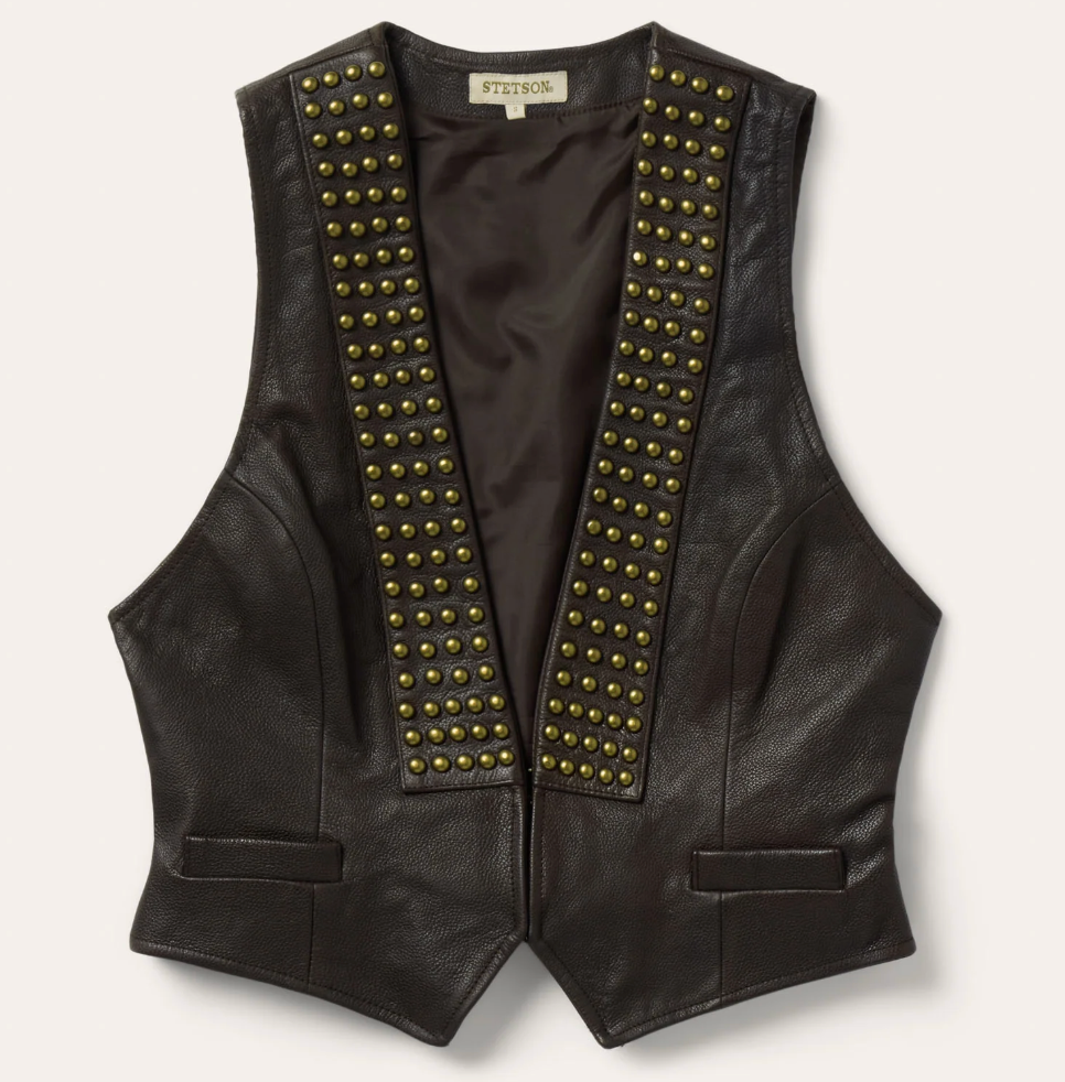 Stetson Studded Leather Vest
