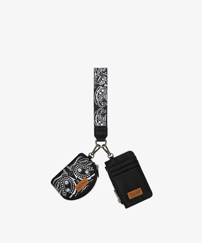 Wrangler Paisley Bandana Card Holder and Wallet Set