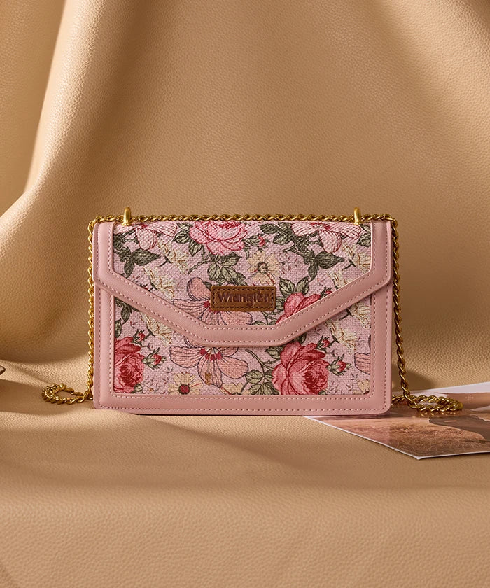 Wrangler Floral Print Chain Crossbody Bag