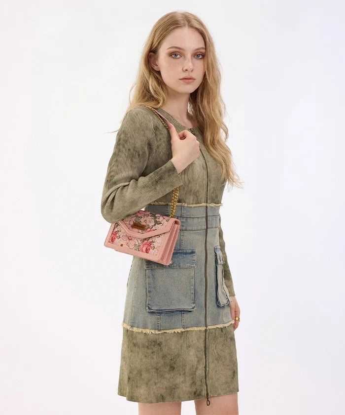 Wrangler Floral Print Chain Crossbody Bag