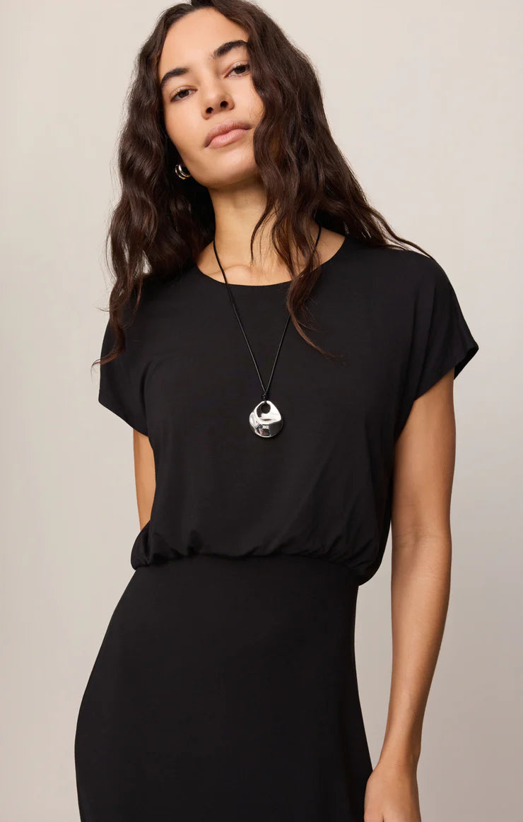 Z Supply Anika Jersey Midi Dress Black