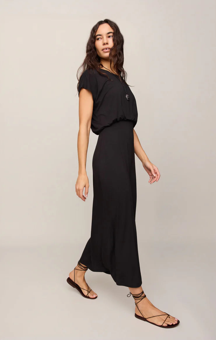 Z Supply Anika Jersey Midi Dress Black