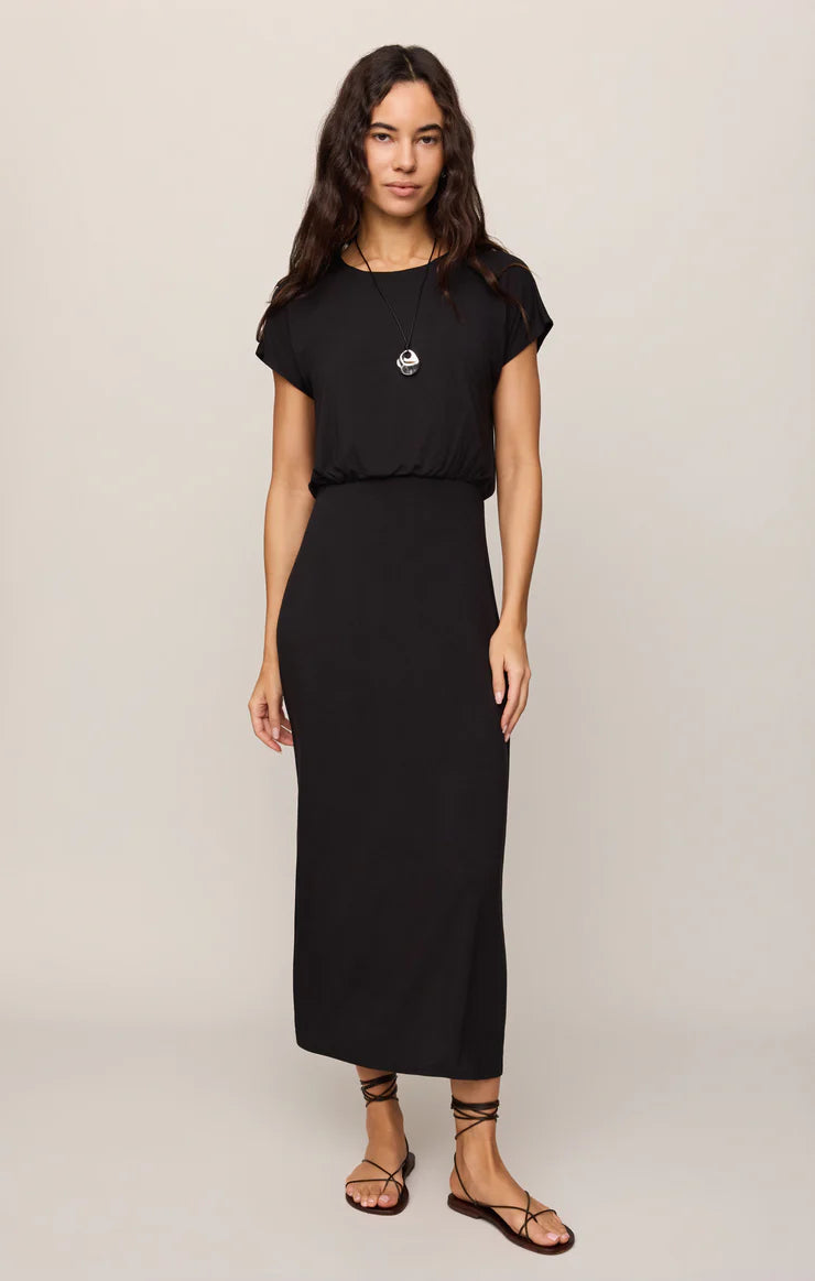 Z Supply Anika Jersey Midi Dress Black