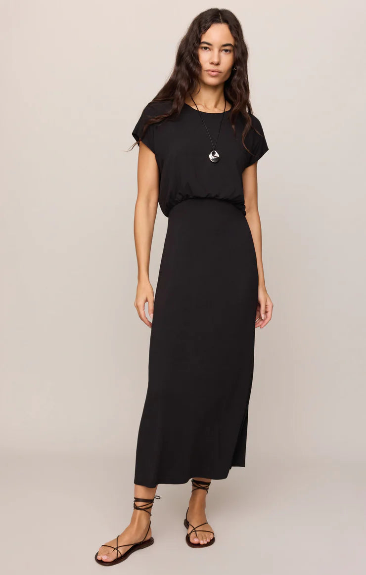 Z Supply Anika Jersey Midi Dress Black