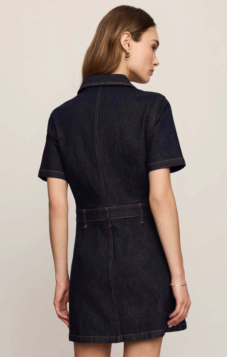 Z Supply The Crush Denim Dress Midnight Air
