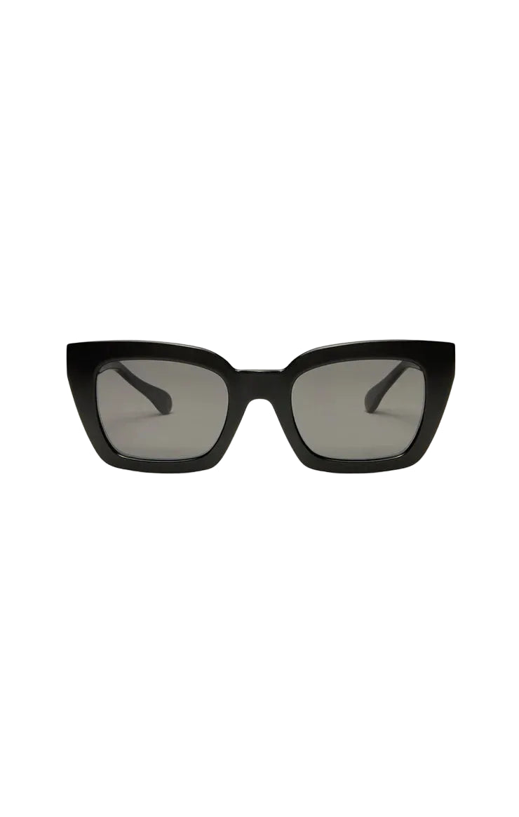 Z Supply Hideaway Polished Black-Grey Polarized Sunglasses