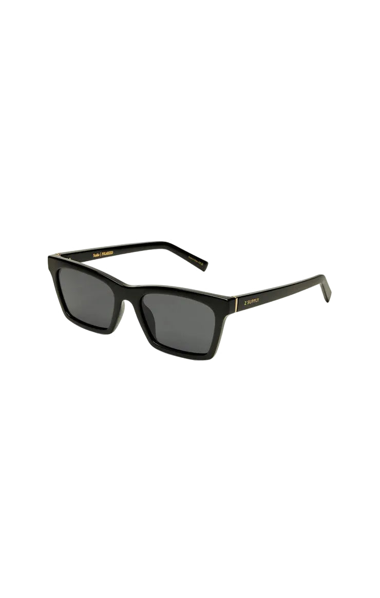 Z Supply Studio Polished Black-Grey Polarized Sunglasses