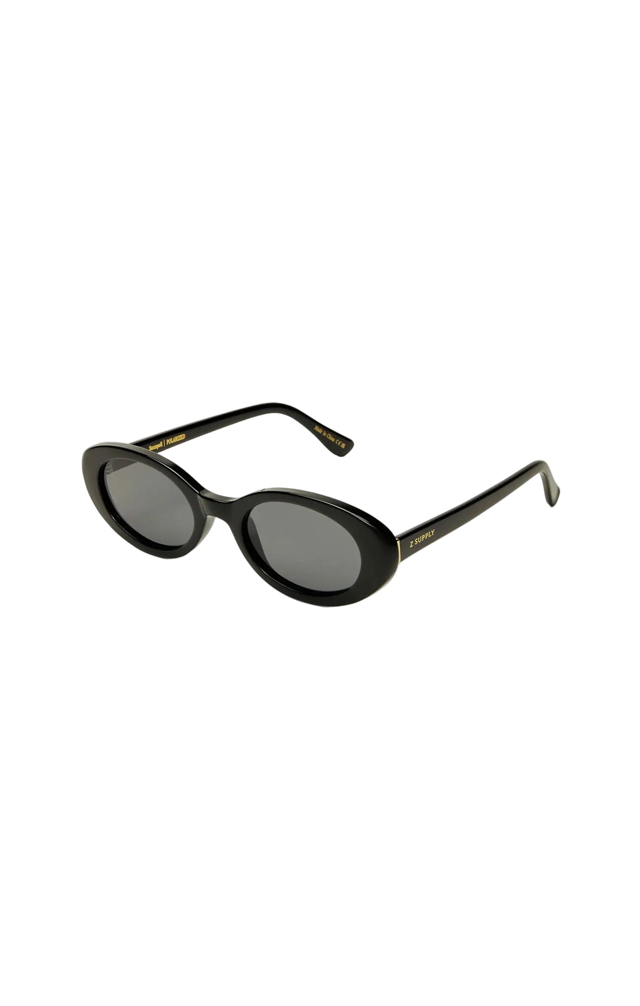 Z Supply Sunspell Polished Black-Grey Polarized Sunglasses
