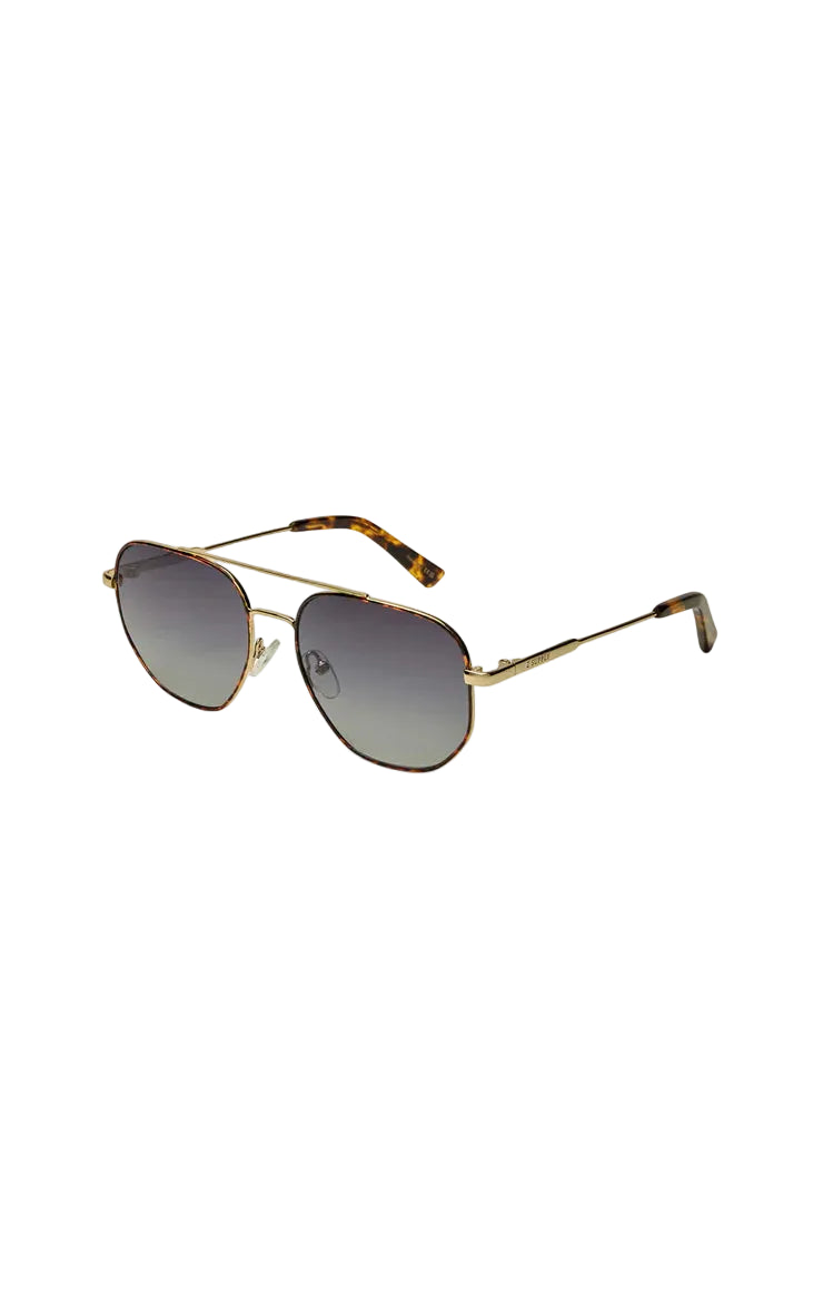 Z Supply Highway Tort Gold-Gradient Polarized Sunglasses