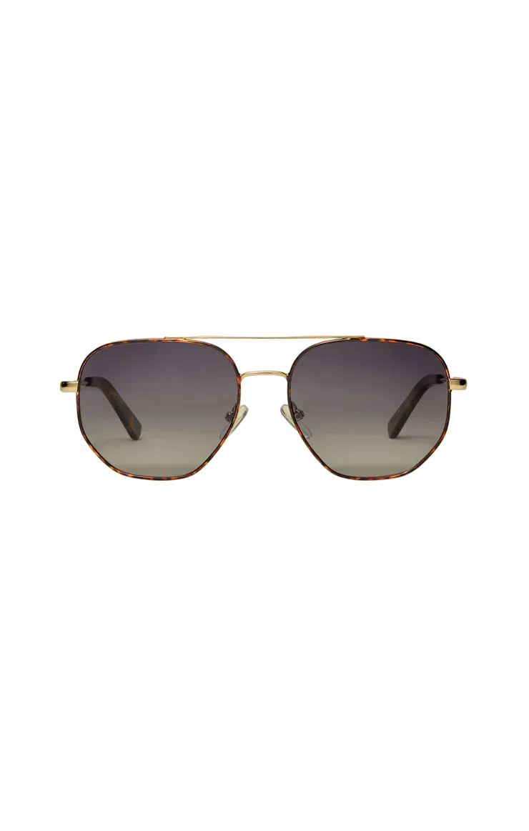 Z Supply Highway Tort Gold-Gradient Polarized Sunglasses