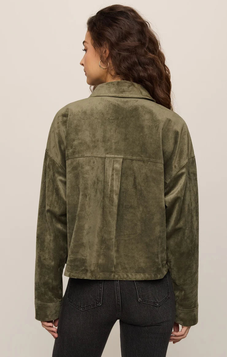 Z Supply All Day Cropped Suede Jacket