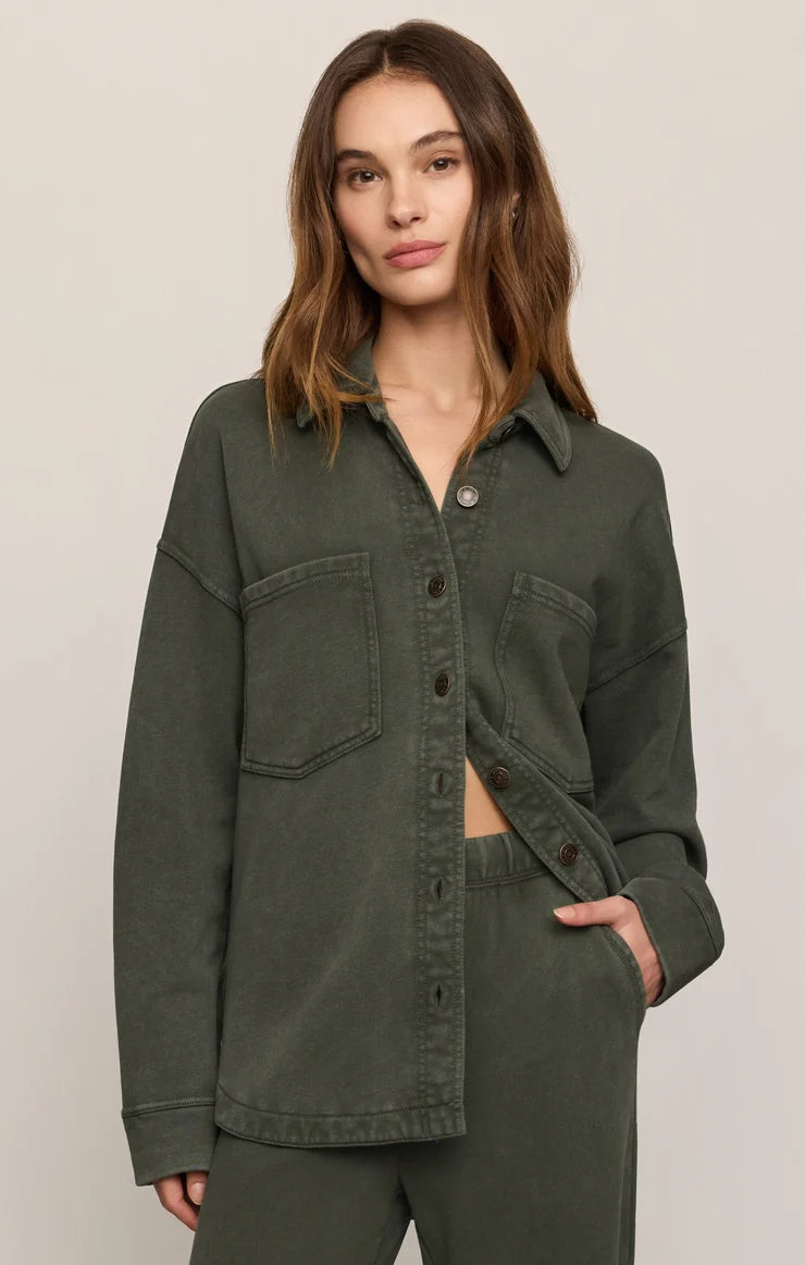 Z Supply All Day Knit Jacket Classic Olive