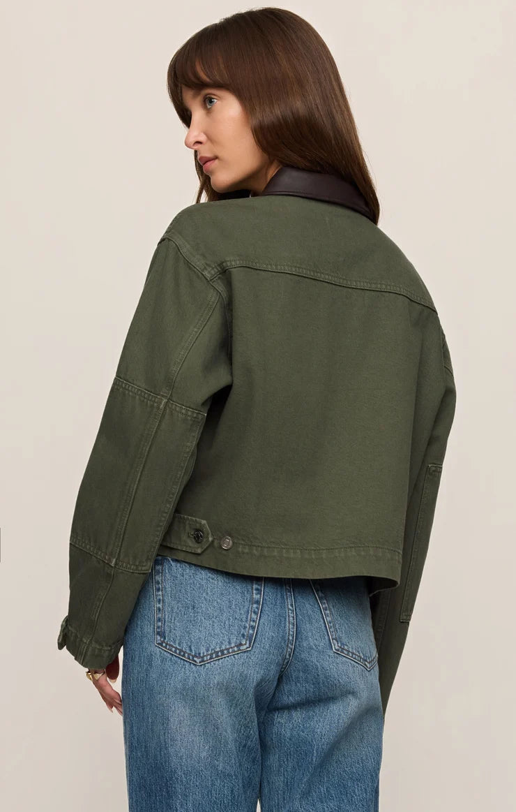 Z Supply Rey Cropped Denim Chore Jacket