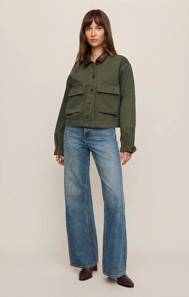 Z Supply Rey Cropped Denim Chore Jacket