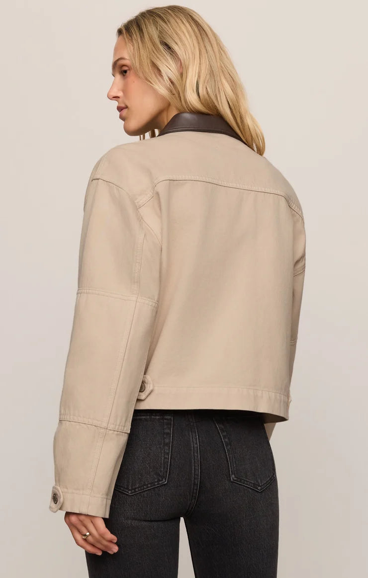 Z Supply Rey Cropped Denim Chore Jacket