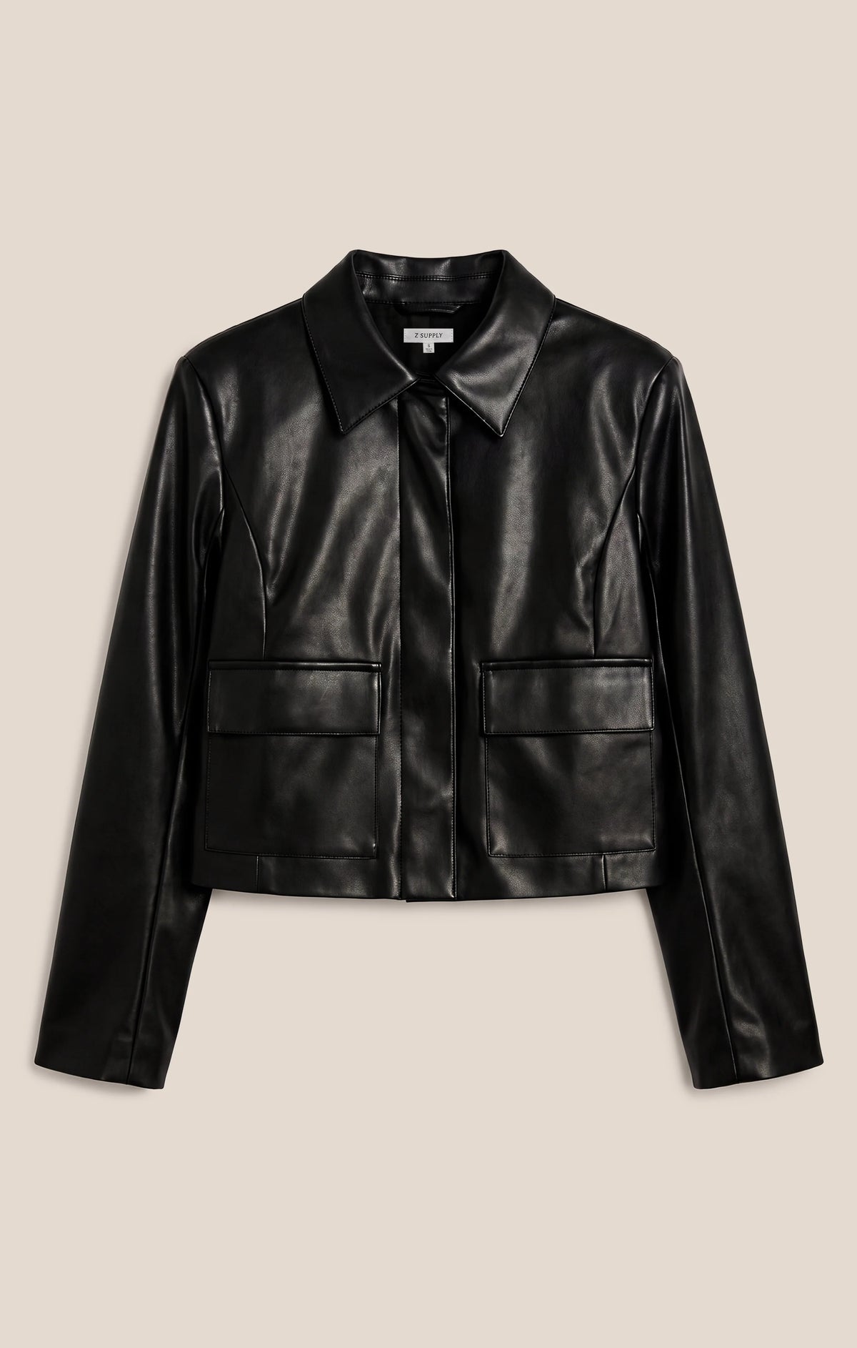 Z Supply Ainsley Leather Jacket Black