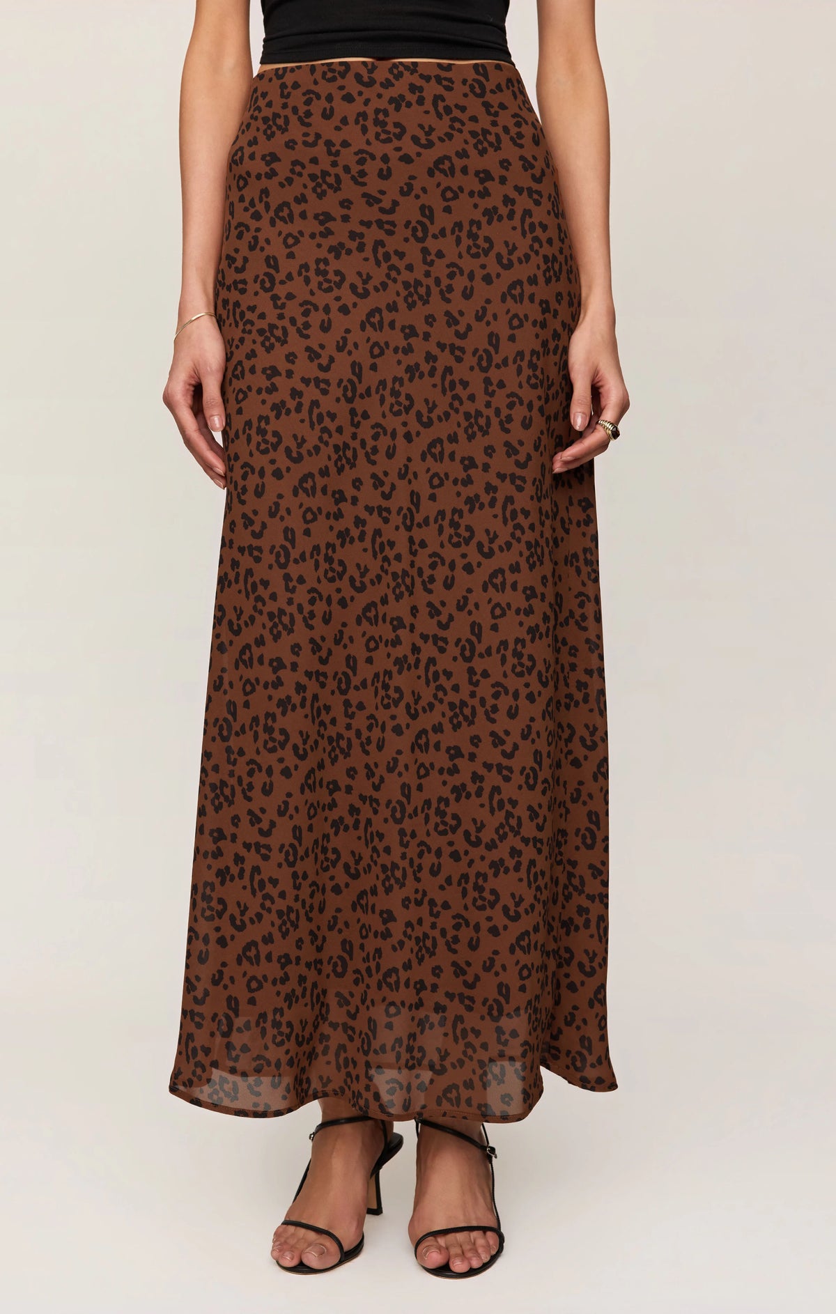 Z Supply Skirts Europa Leopard Skirt Burnt Umber