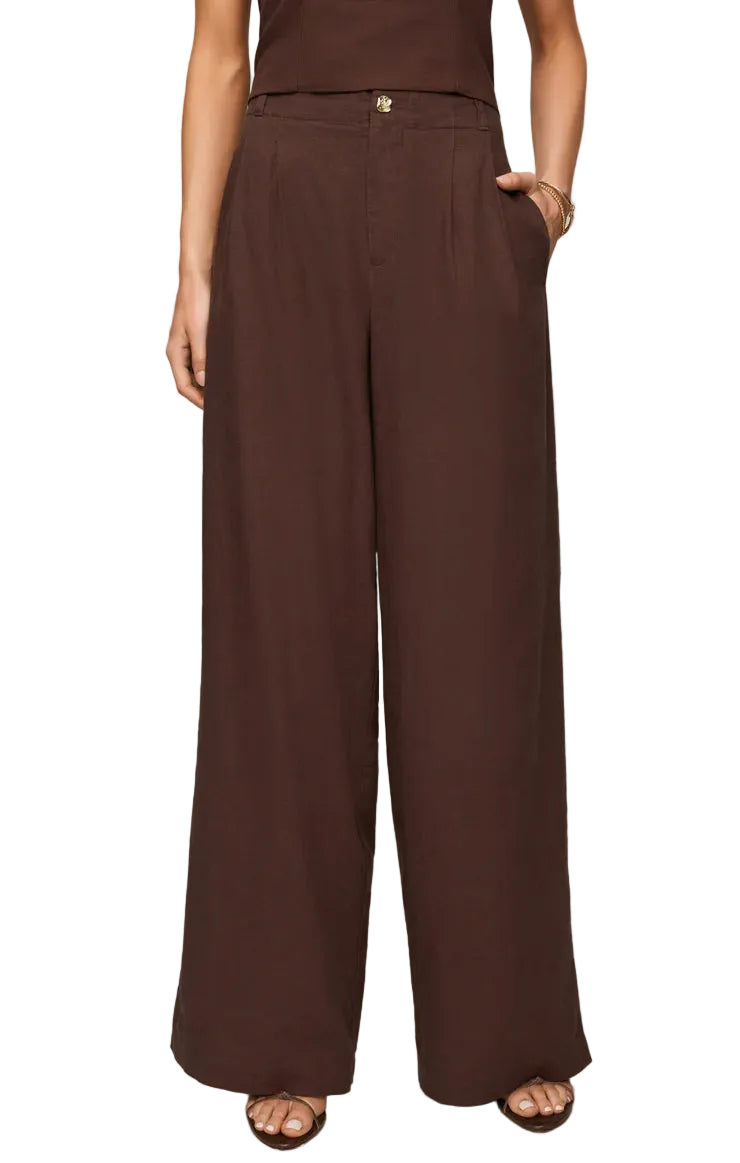 Z Supply Magnolia Wide Leg Linen Trouser Pant