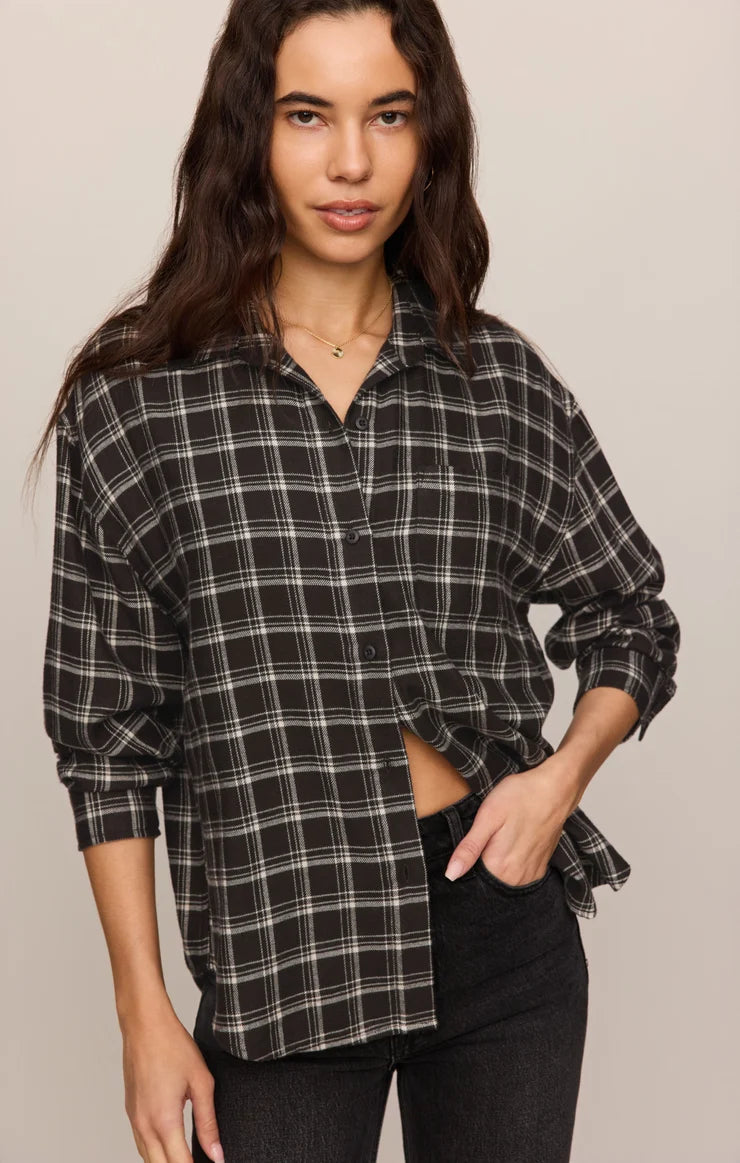 Z Supply River Plaid Button Up Shirt