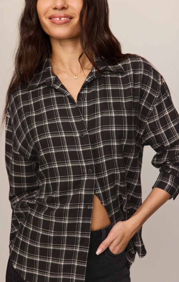 Z Supply River Plaid Button Up Shirt