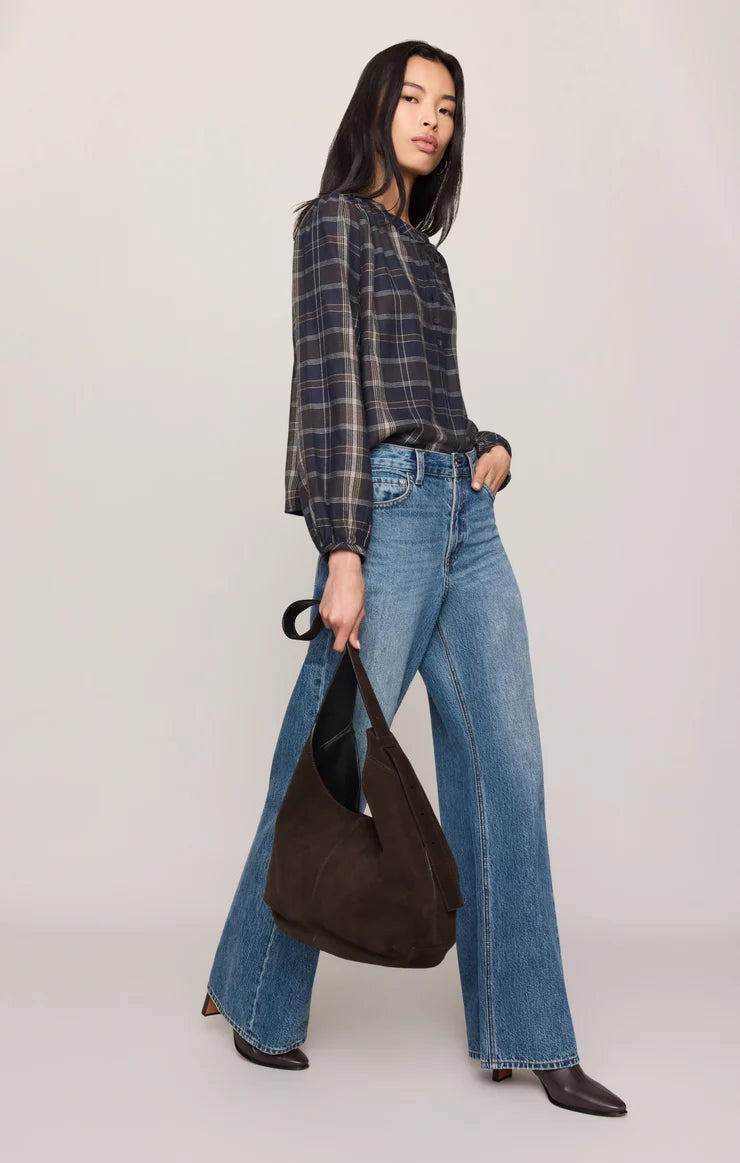 Z Supply Autumn Plaid Button Up Eclipse