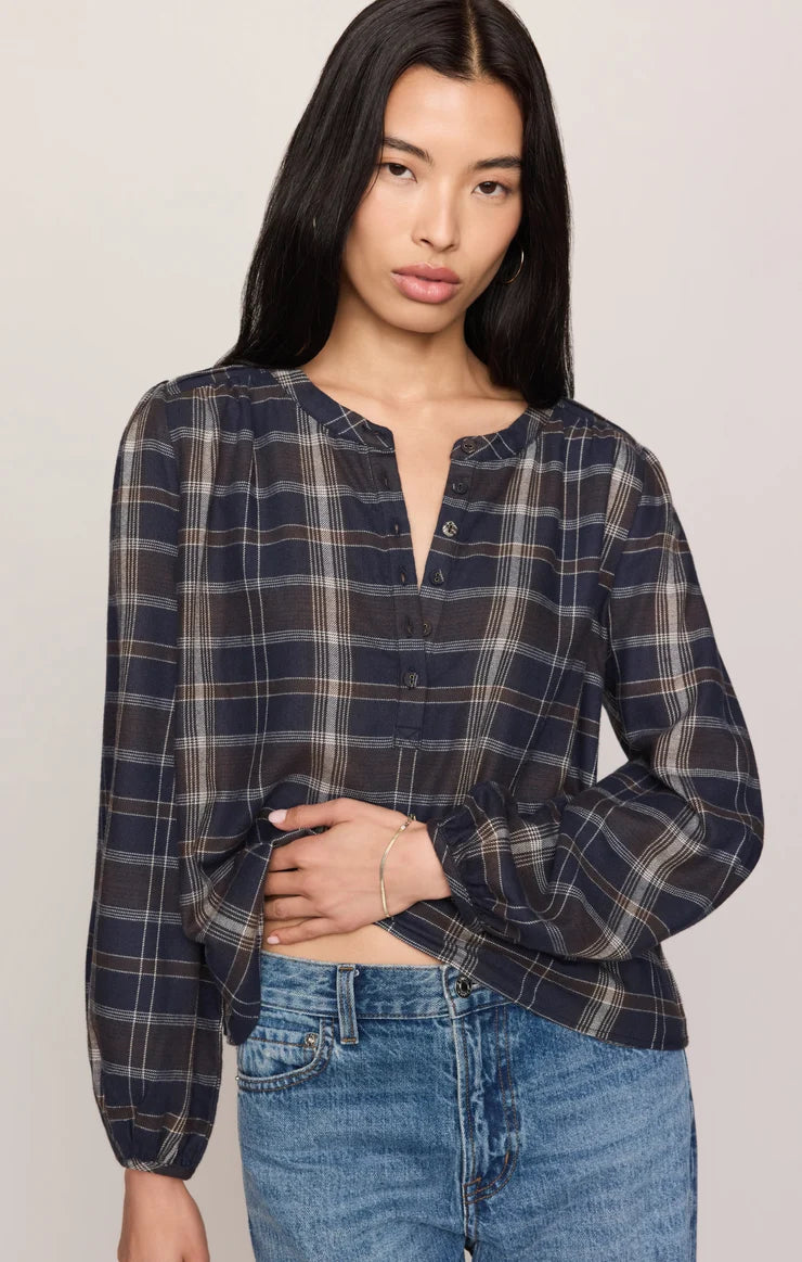 Z Supply Autumn Plaid Button Up Eclipse