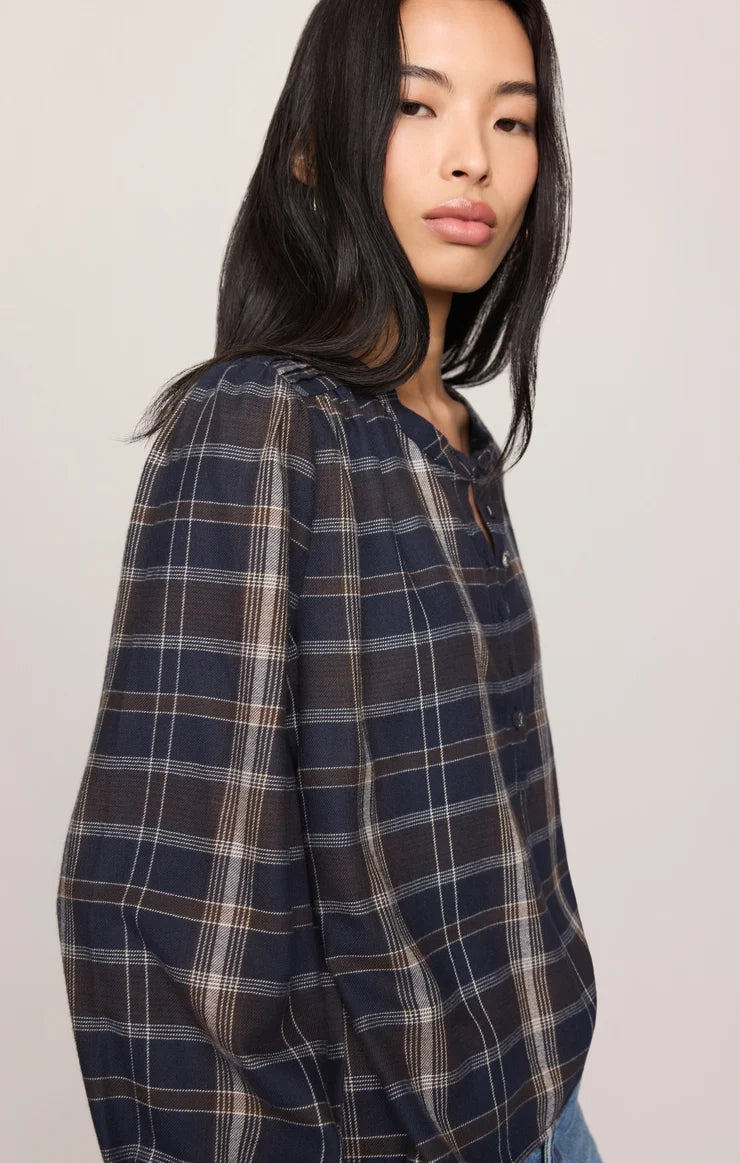 Z Supply Autumn Plaid Button Up Eclipse