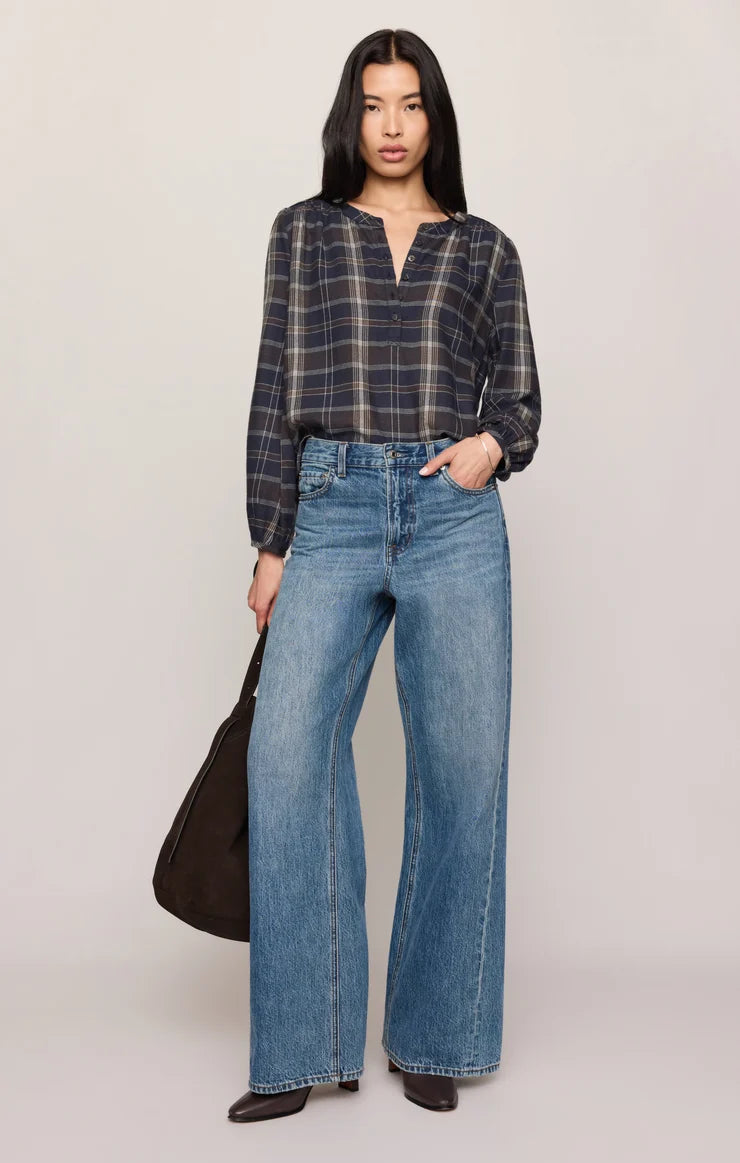 Z Supply Autumn Plaid Button Up Eclipse