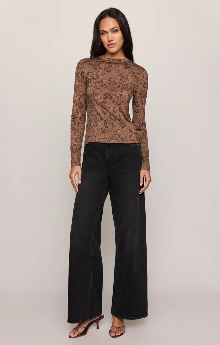 Z Supply Onyx Snake Top Cocoa Bean