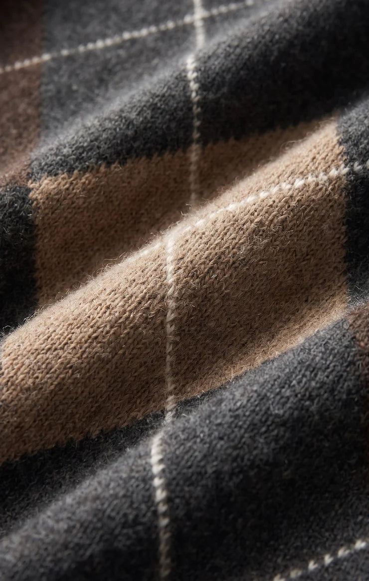 Z Supply Medina Argyle Cardigan Charcoal Heather