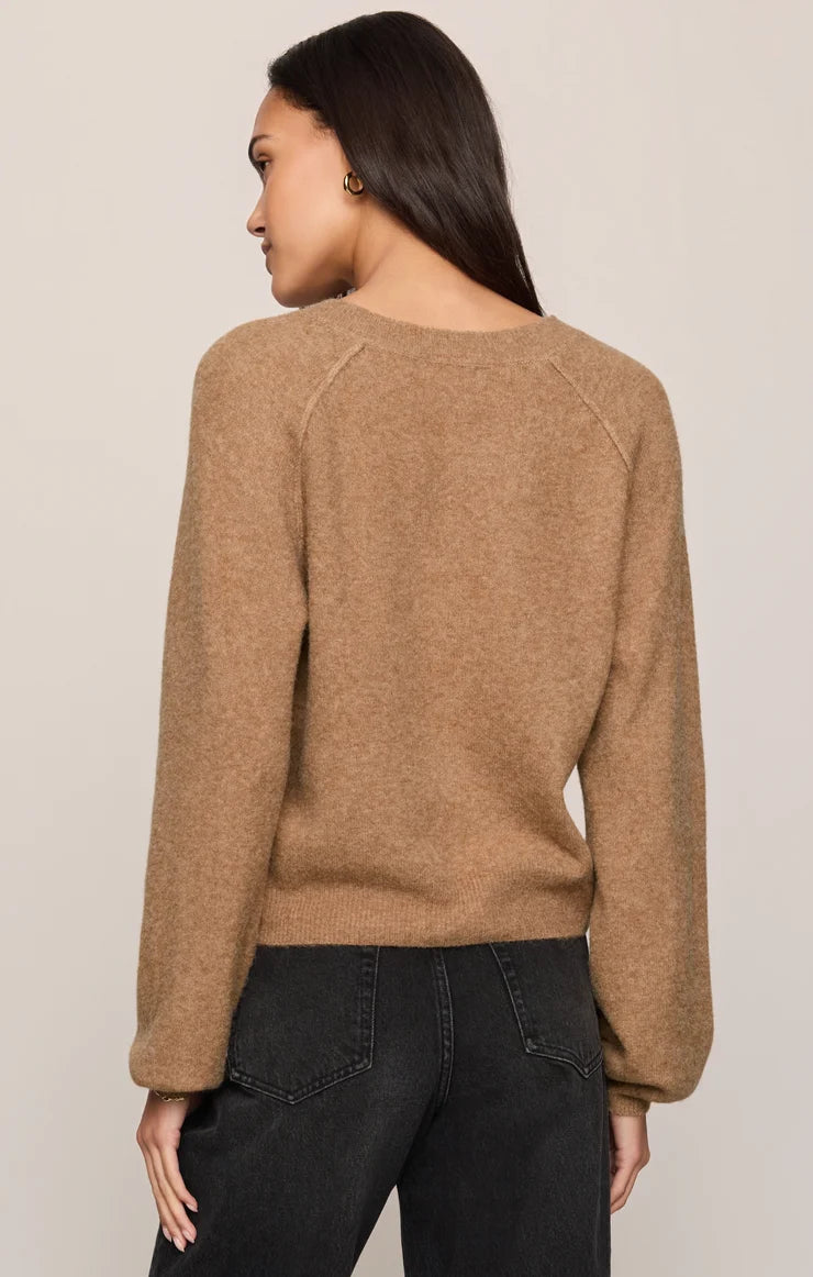 Z Supply Westmont Henley Sweater Golden Caramel