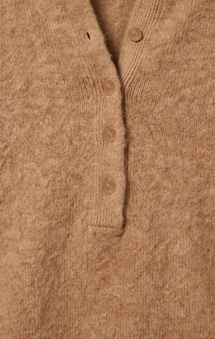Z Supply Westmont Henley Sweater Golden Caramel