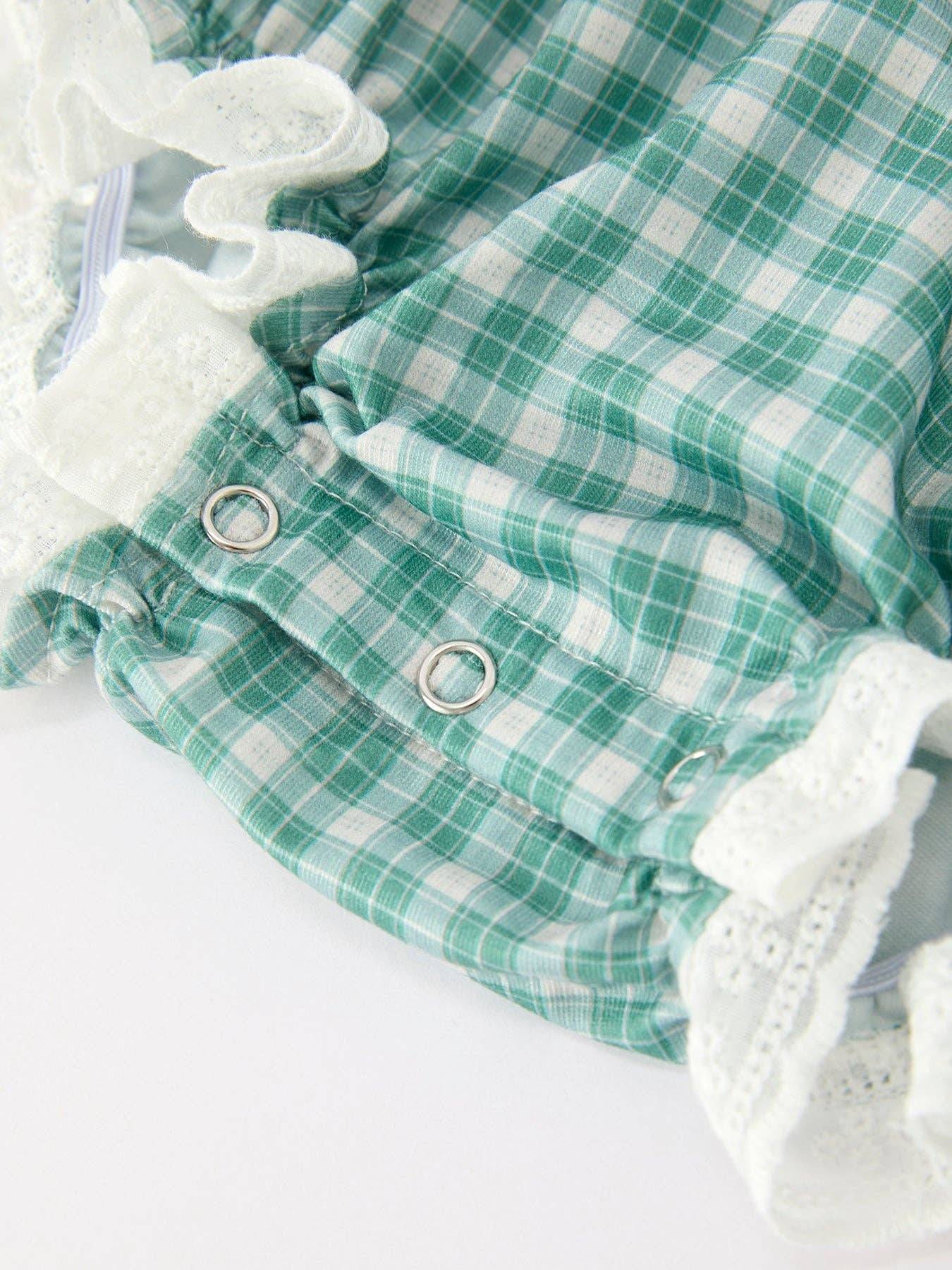 Rylee Faith Designs Western Plaid Horse Embroidered Girl Bubble Romper
