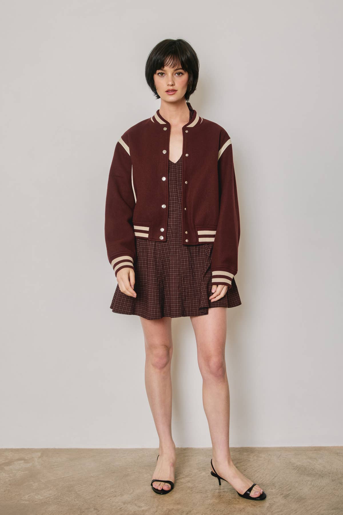 Shrunken Varsity Bomber Jacket