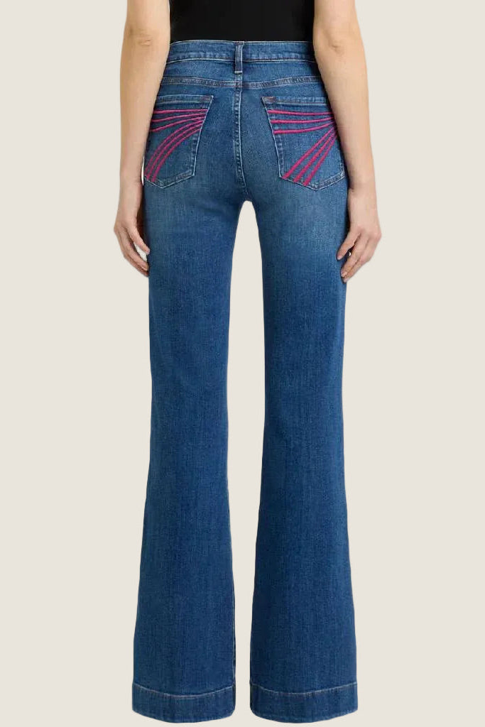7 For All Mankind Jeans Dojo Slim Illusion Moonwater 34.5"