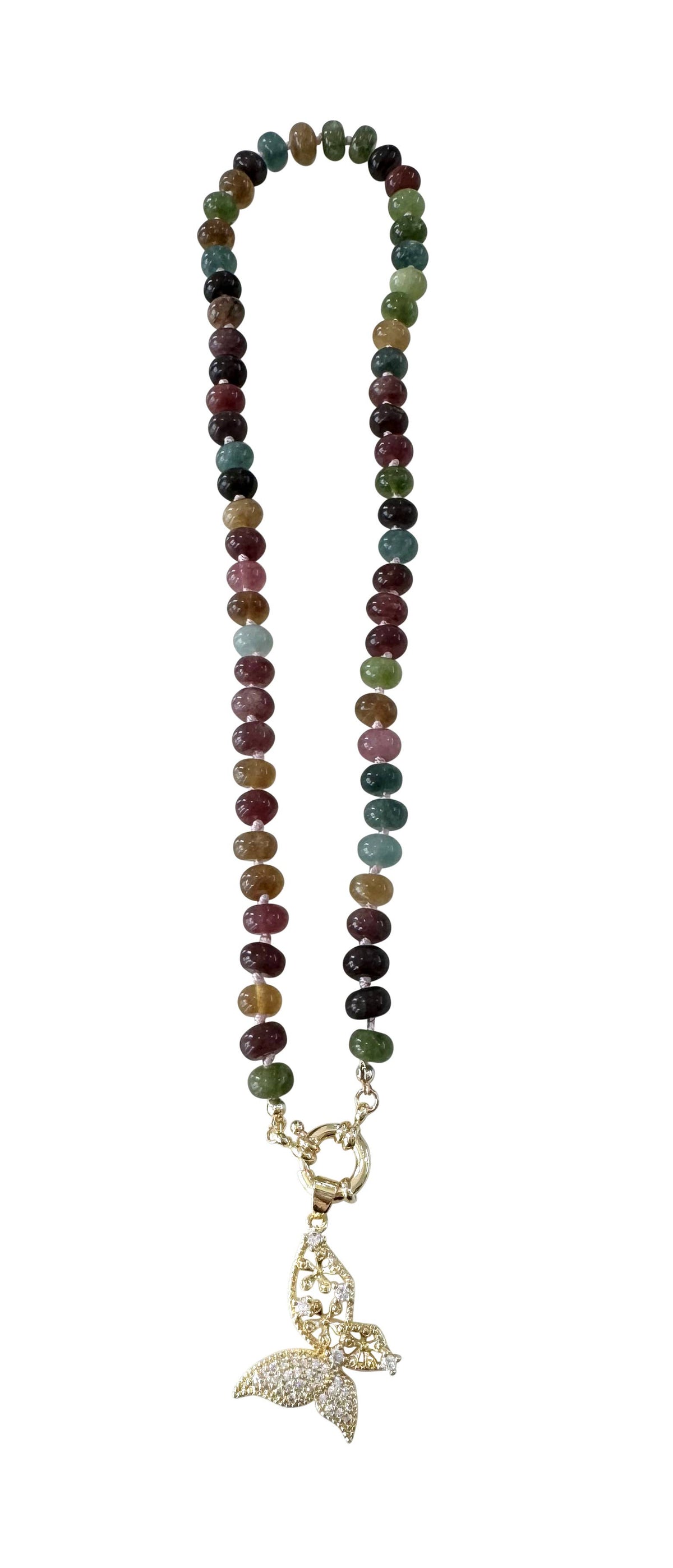 Gemelli Bria Stone Necklace- Multicolor Agate