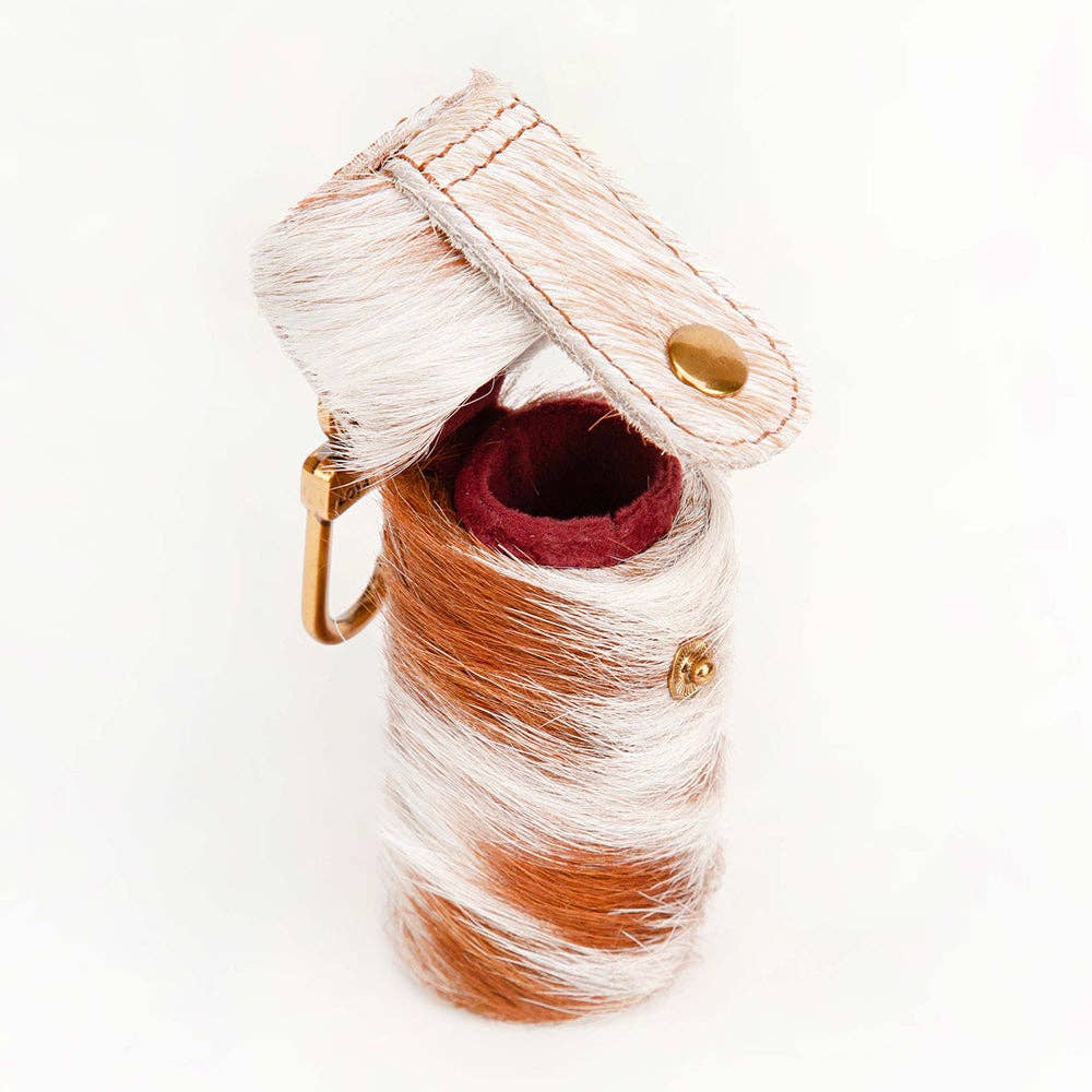 Myra Loyal West Painted Pony Lipstick Case Brown And White