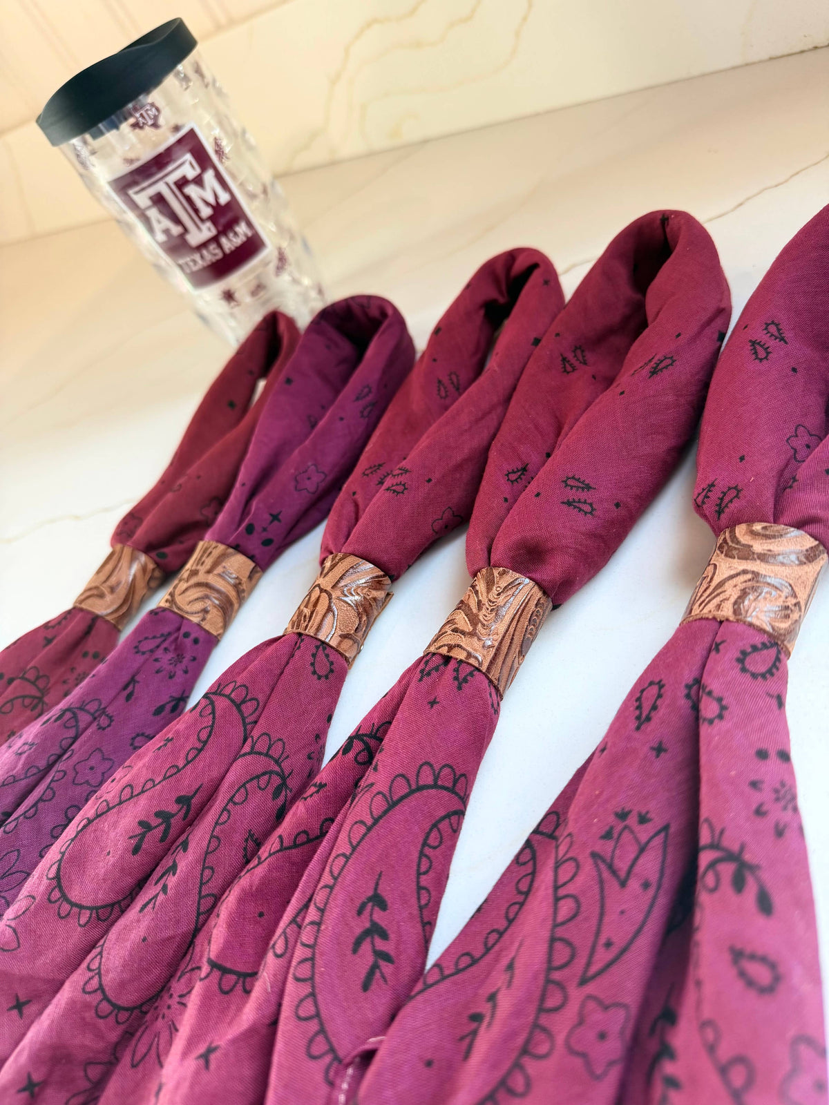 Bandana Maroon Hand Dyed Bandanas