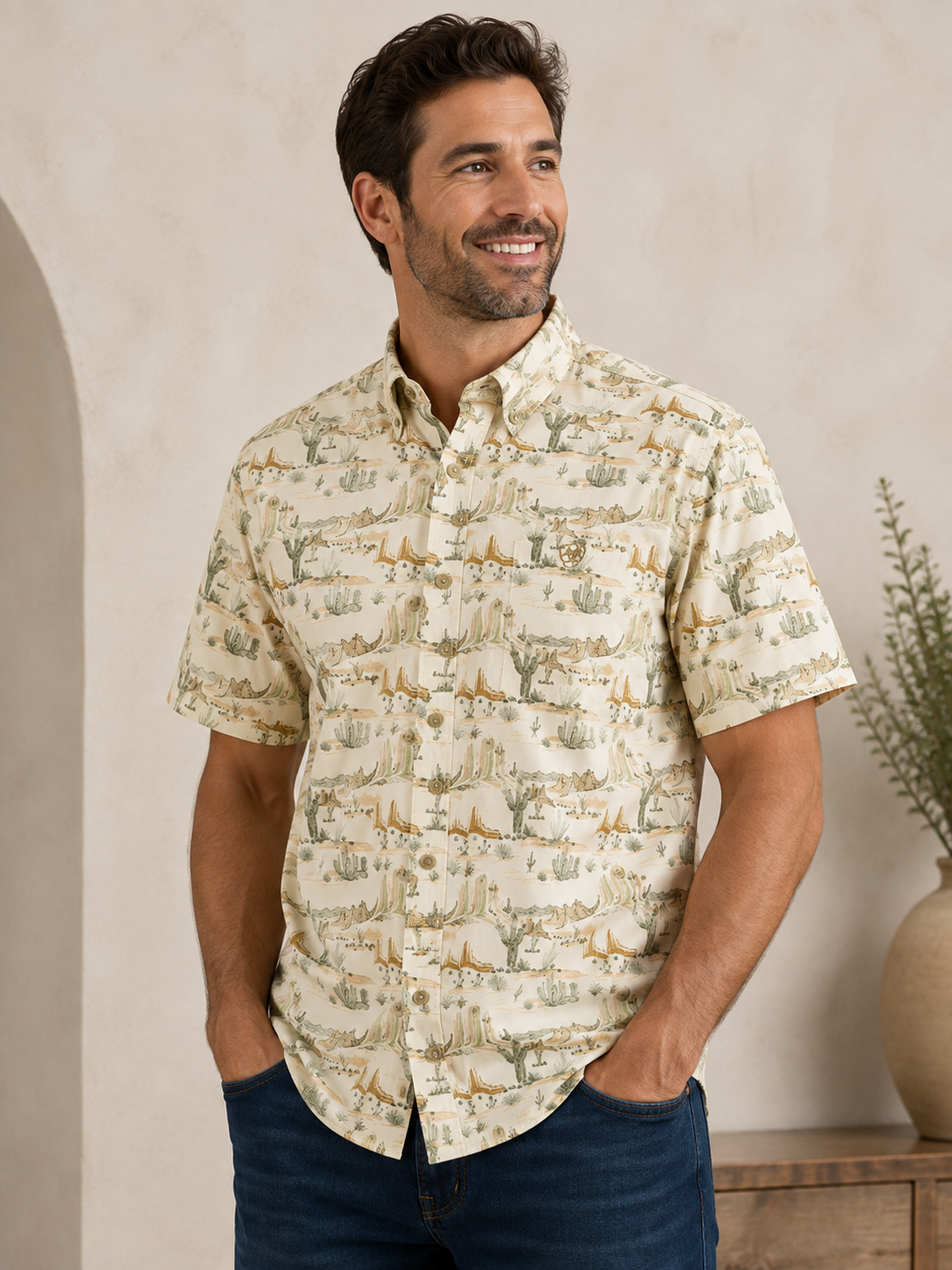 Ariat Men's Printed VentTEK Sable Short Sleeve Shirt