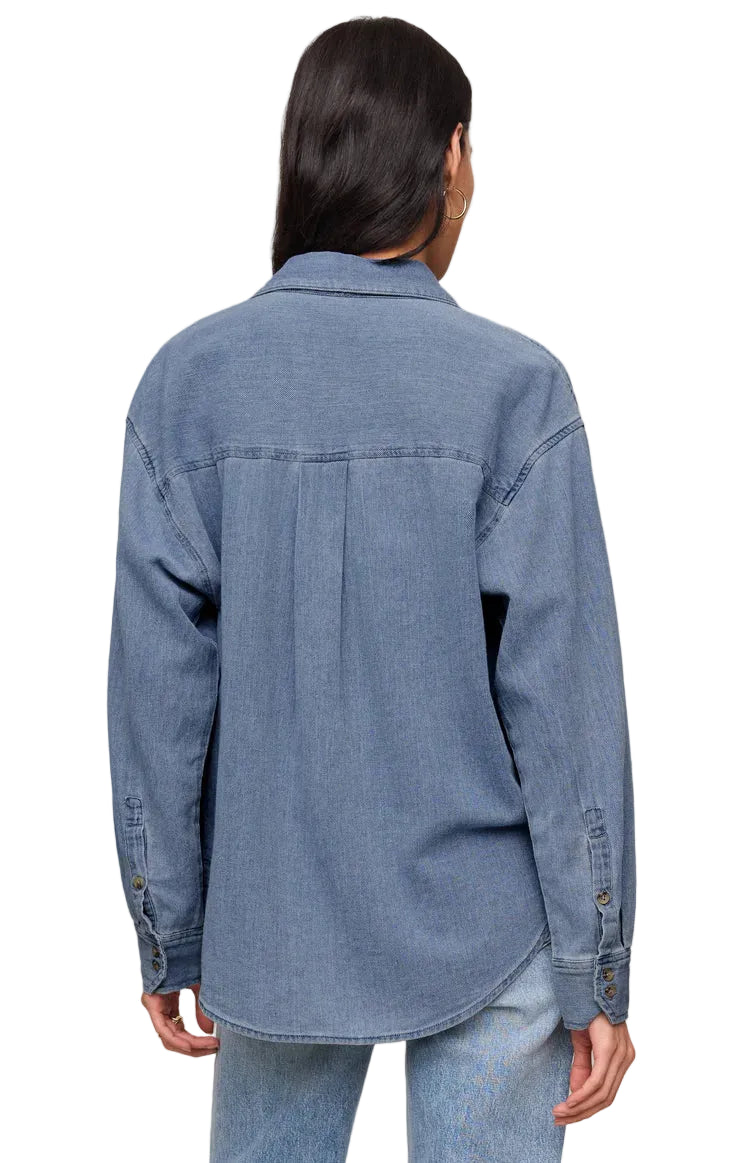 The Perfect Twill Button Up Classic Indigo